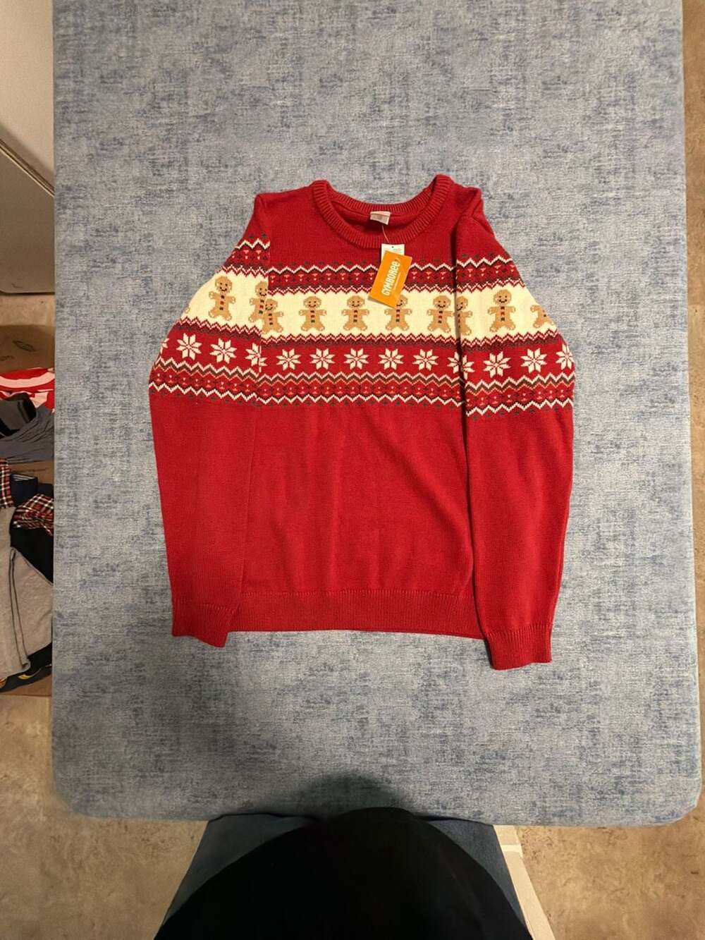 Gymboree Gingerbread Fair Isle Sweater Size M Red Holiday Express